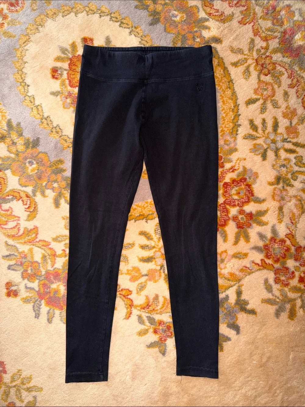 Justice Girls' 2 Piece Bundle Blue Jegging and Black Legging Size 18 20